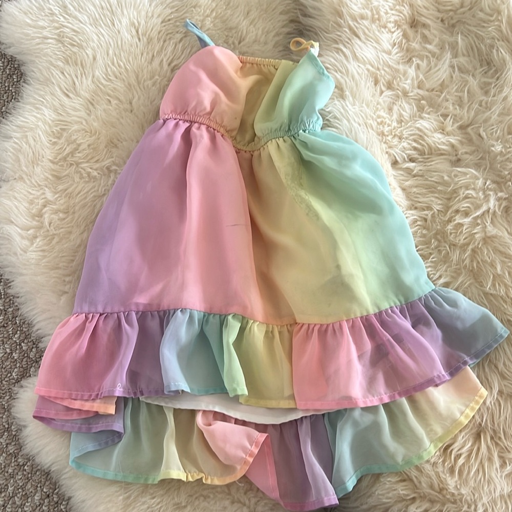 H&M size 2-3 rainbow dress. Little stain that can come off.